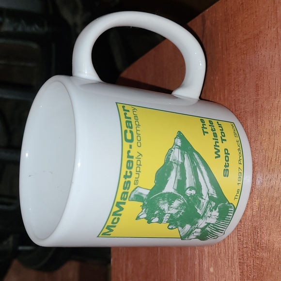 RARE Vintage McMaster-Carr Supply Co Tea Cup or Coffee Mug Locomotive Train 1997